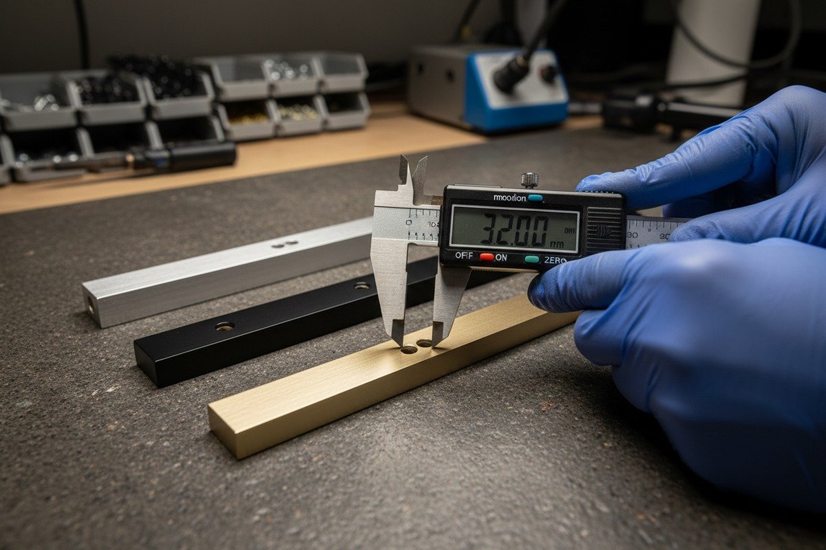 Verifying aluminum handle quality through physical samples and surface finish testing for bulk orders (ID#2)