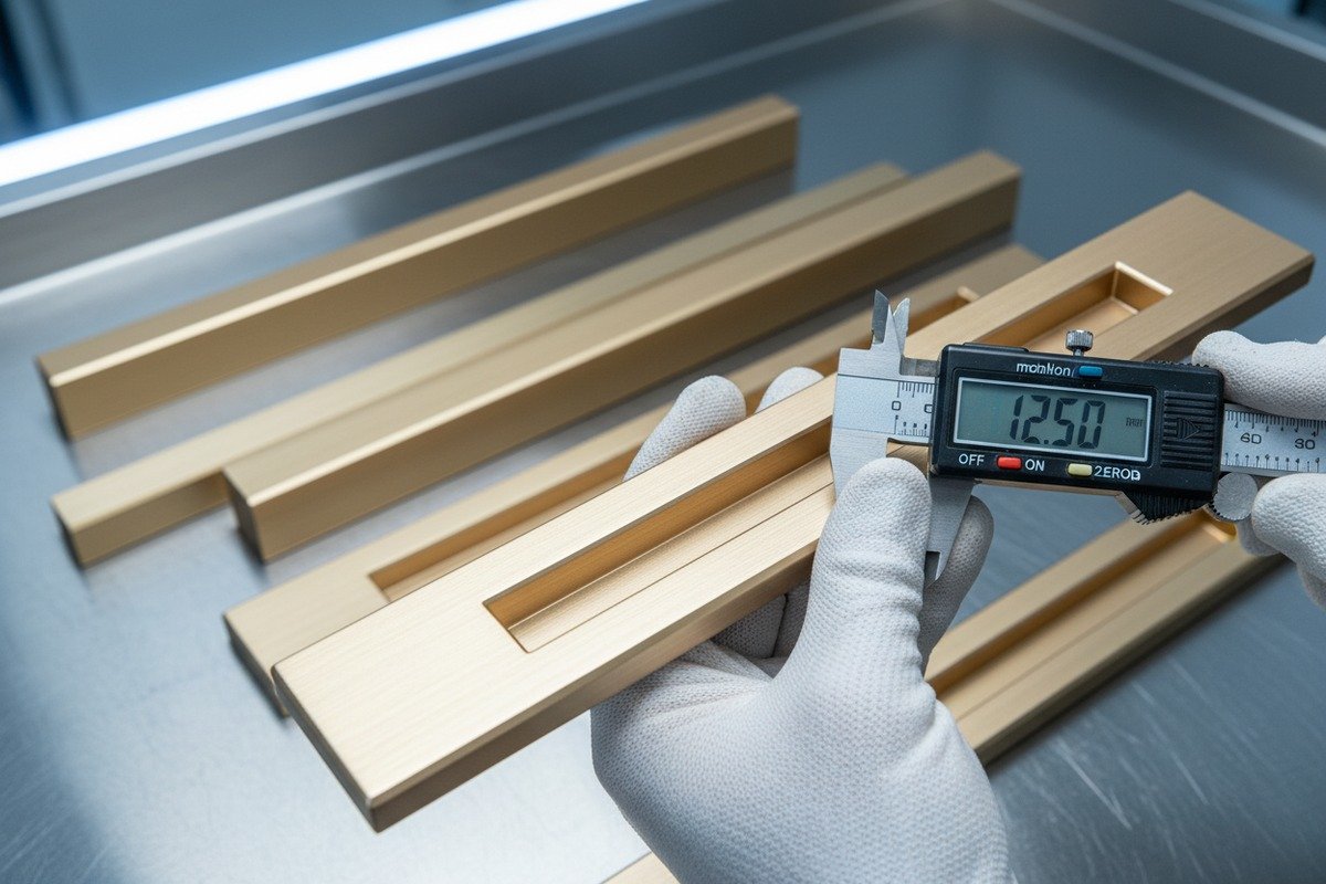 Comparing aluminum alloy grades and brushed anodized finishes for furniture handle quality (ID#2)