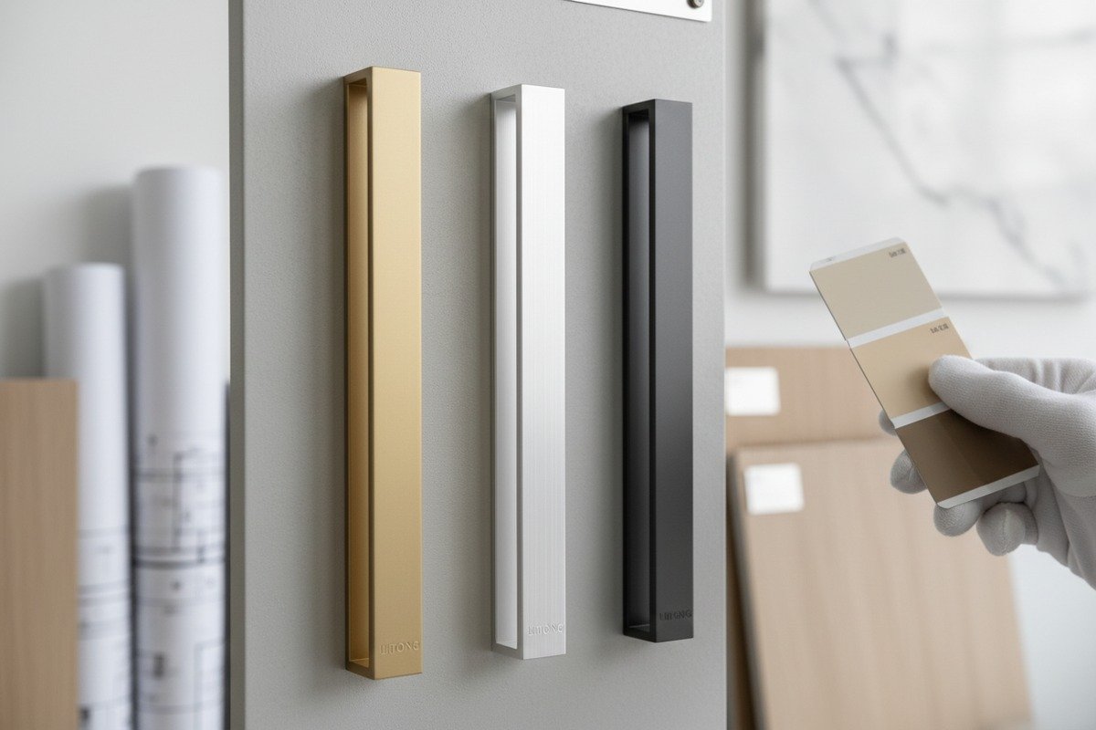 Premium anodized and powder-coated surface finishes for durable and aesthetic cabinet hardware (ID#3)