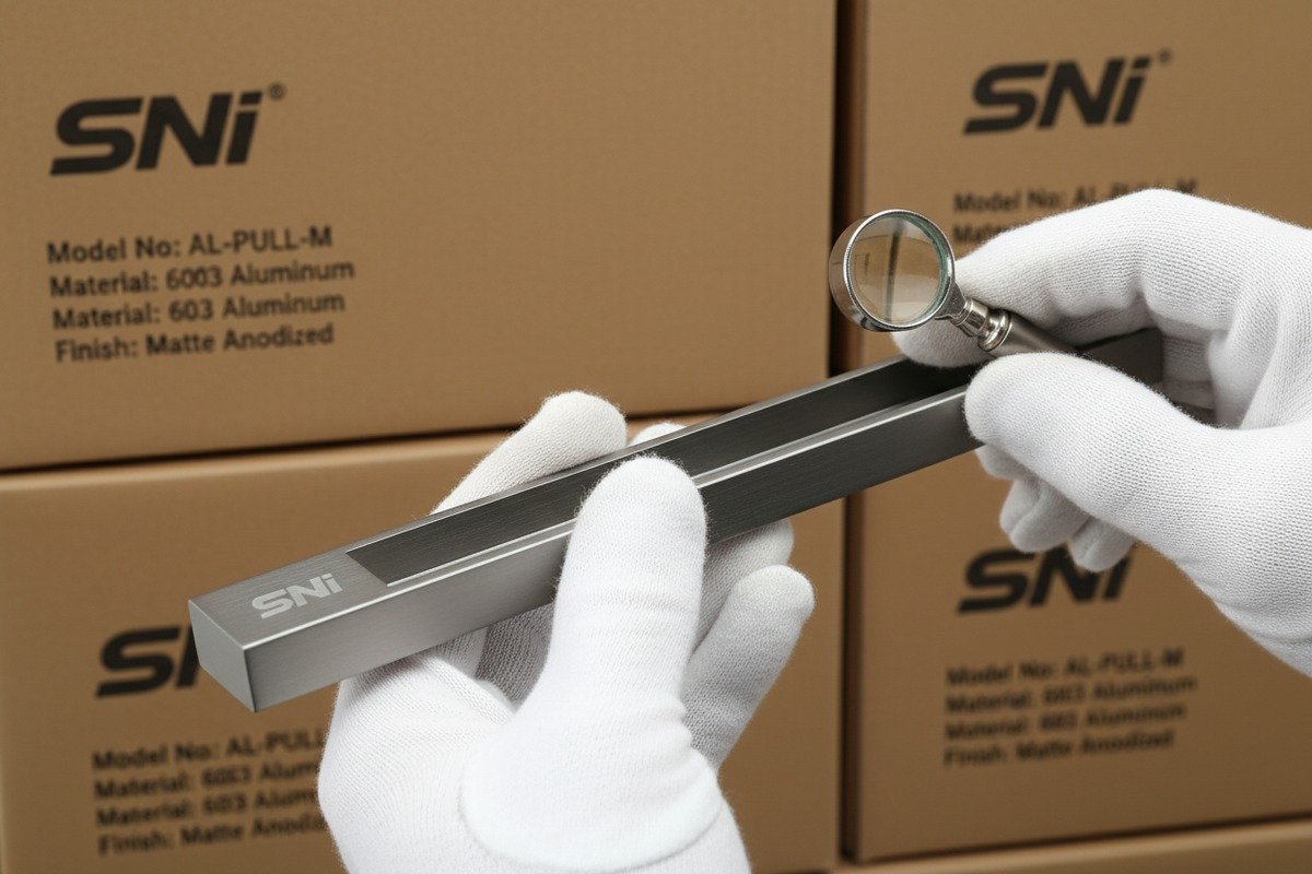 Verifying authentic SNI certification for Indonesian aluminum handles via BSN database and LSPro (ID#2)