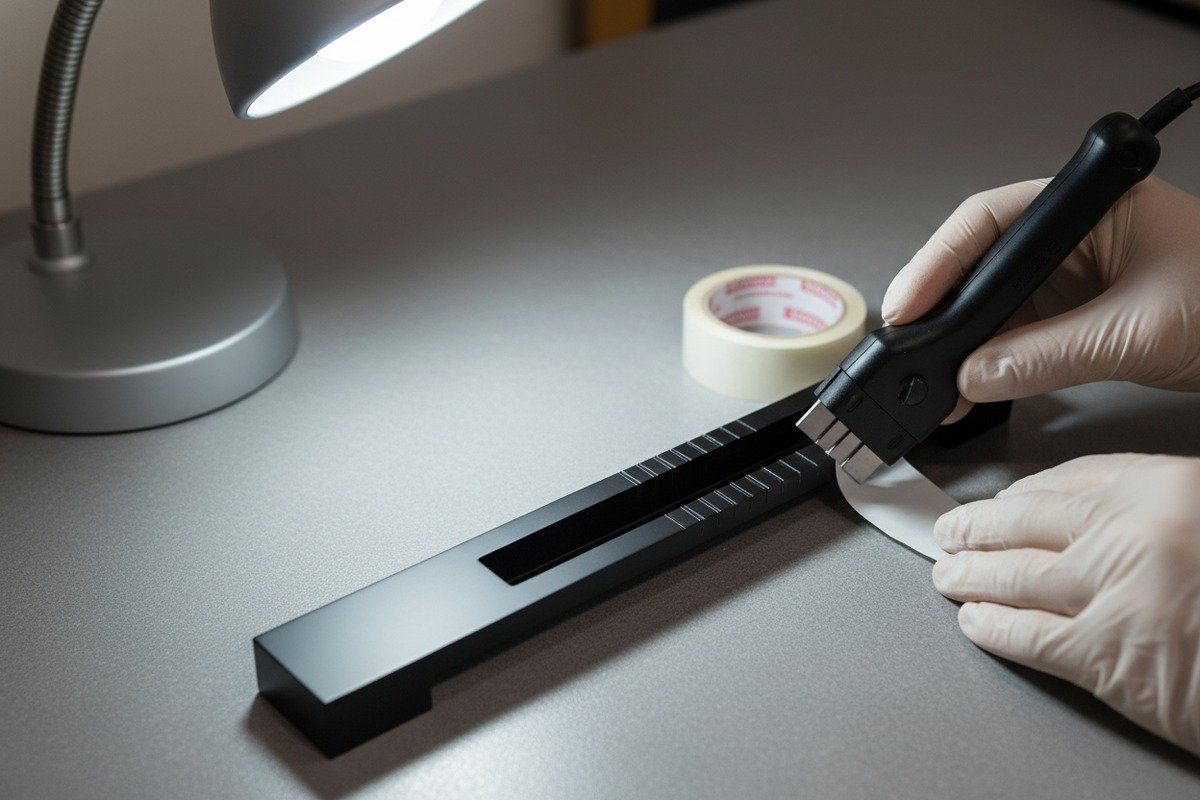Finish Durability Testing Steps Testing furniture hardware finish durability through abrasion, chemical resistance, and UV exposure tests (ID#3)