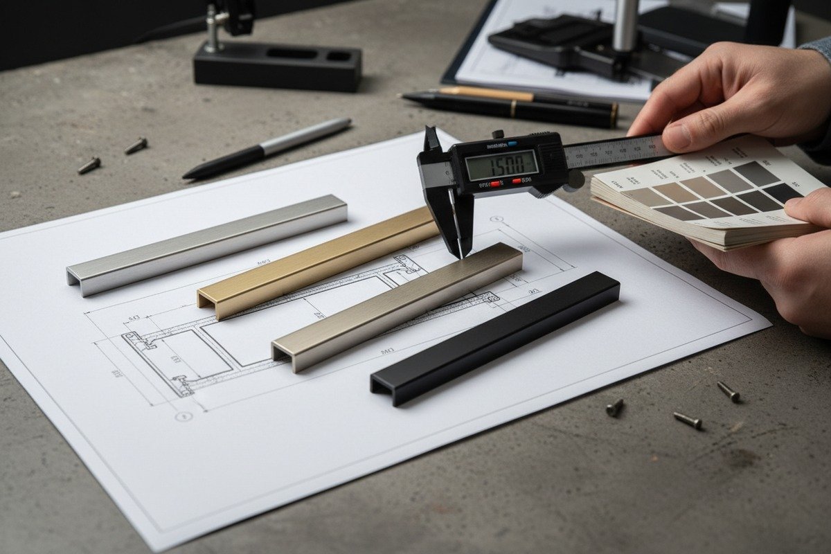 Replicating existing aluminum handle designs using technical specifications and finish codes (ID#3)