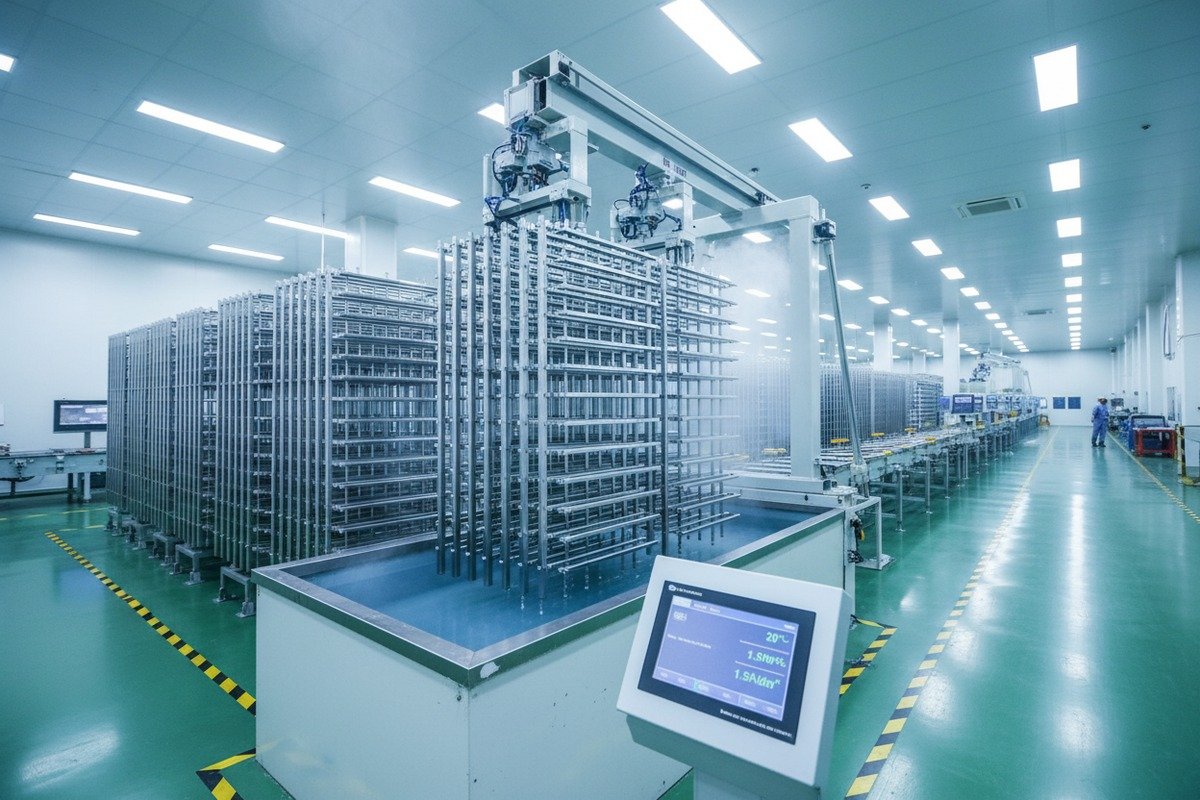 Quality control standards and spectrophotometer inspections for ensuring consistent anodized aluminum handle colors (ID#3)