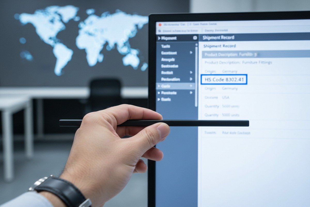 Verifying aluminum handle supplier export records using HS code 8302.41 and shipment tracking platforms (ID#2)