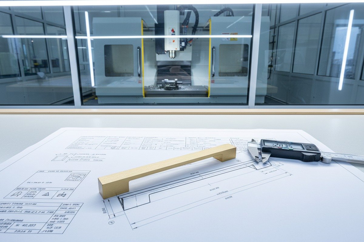 Custom aluminum profile manufacturing using precision CNC machining and technical drawings for exact specifications (ID#3)