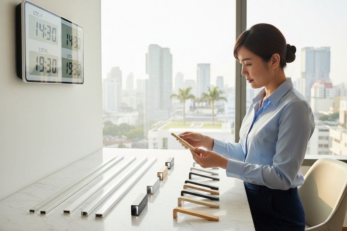 Aligning business hours with Indonesian aluminum handle manufacturers for faster communication responses (ID#2)