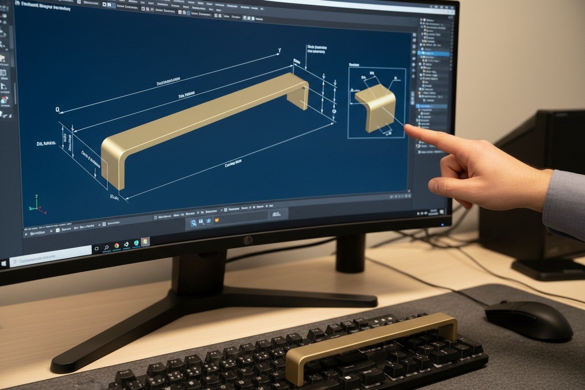 Custom Handle Process Documentation Process documentation for custom aluminum handle designs including CNC machining and FAI reports (ID#3)