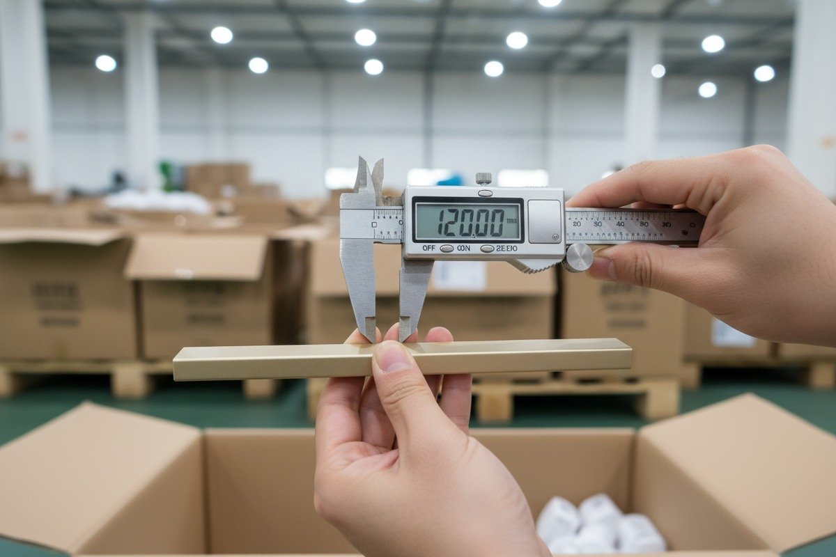 Ensuring aluminum handle sample quality matches bulk order production line consistency (ID#2)