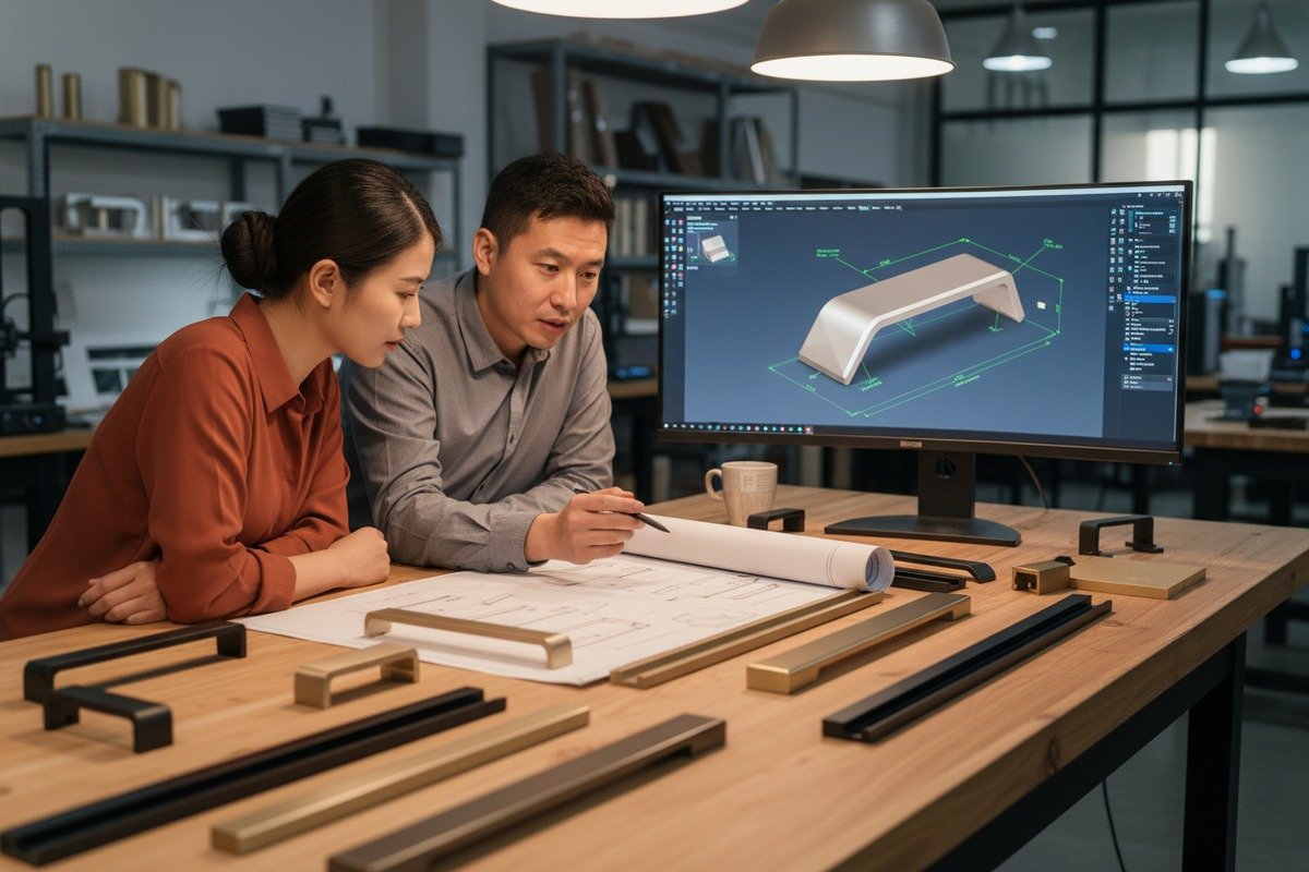 Factory offering full OEM customization for unique furniture handle designs with CNC machining (ID#3)