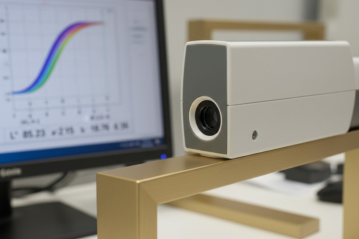 Color consistency standards for furniture handles using Delta E tolerance and spectrophotometer readings (ID#3)