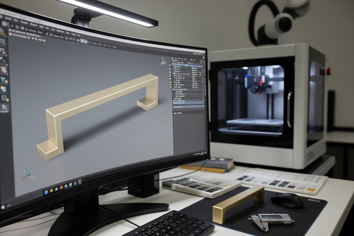 Custom aluminum handle designs with OEM ODM capability for latest furniture trends (ID#3)