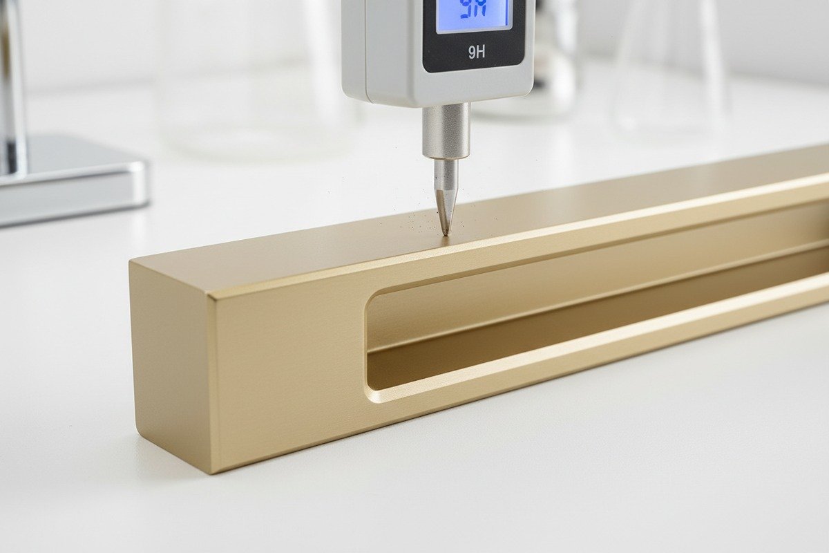 Durable anodized and powder coated aluminum cabinet handles resisting scratches and fading (ID#2)