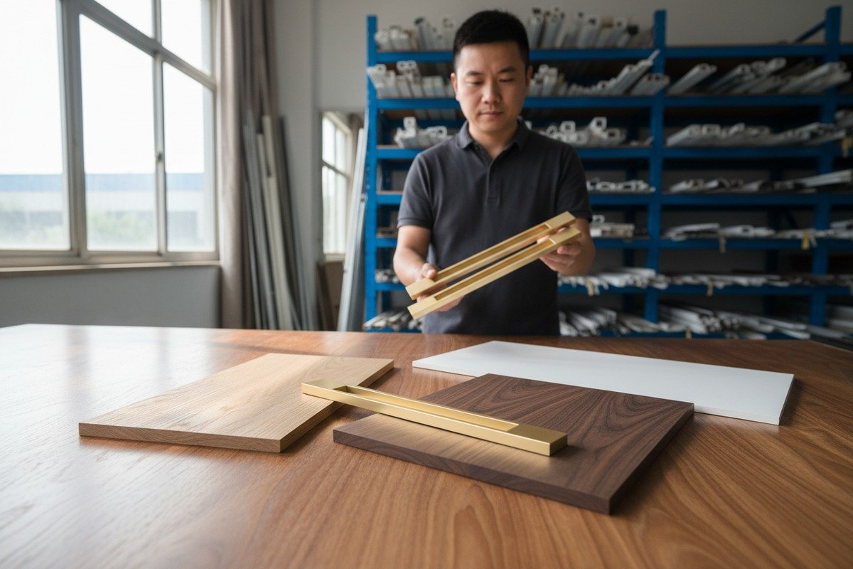 How to Match Aluminum Handle Styles With Cabinet Door Materials for Furniture Factories?