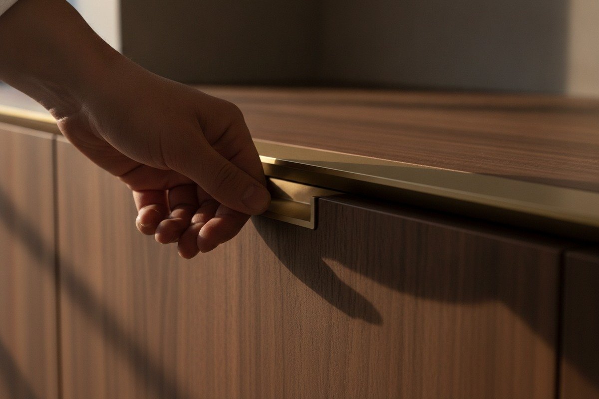 Aluminum Handle Measurement Specifications Essential measurements for aluminum handles including hole center-to-center distance and overall length (ID#3)