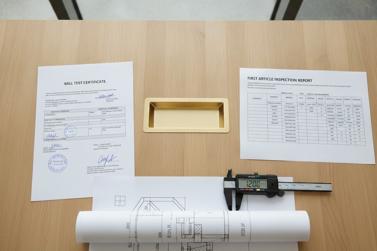 Bulk Order Quality Verification Bulk aluminum handle order quality verification using material certificates and inspection reports (ID#2)