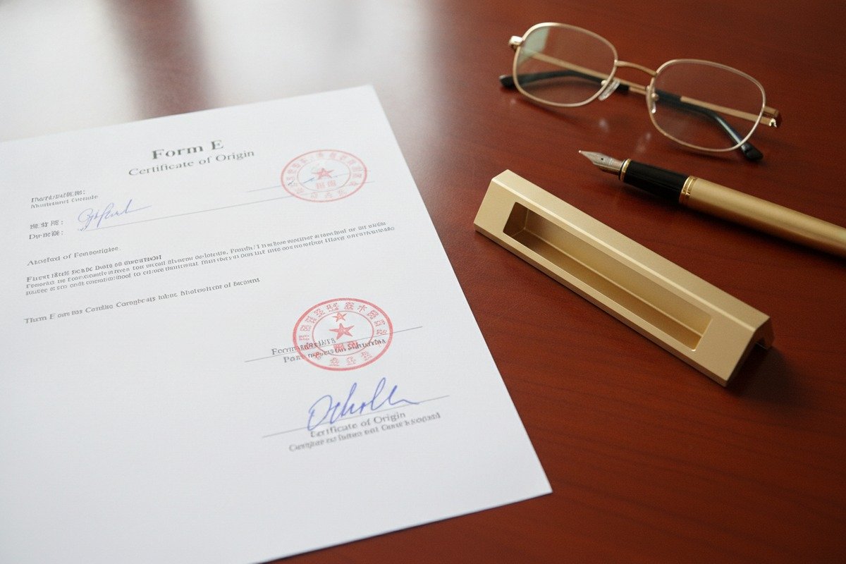 Form E Duty Benefits Form E Certificate of Origin for zero import duties on aluminum furniture handles (ID#2)