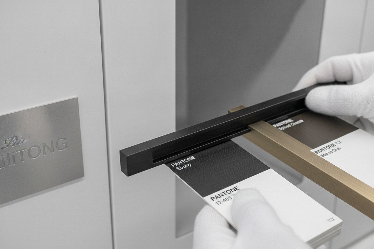 Surface Finish Requirements Verifying aluminum profile surface finish requirements including anodizing thickness and color reference codes (ID#3)