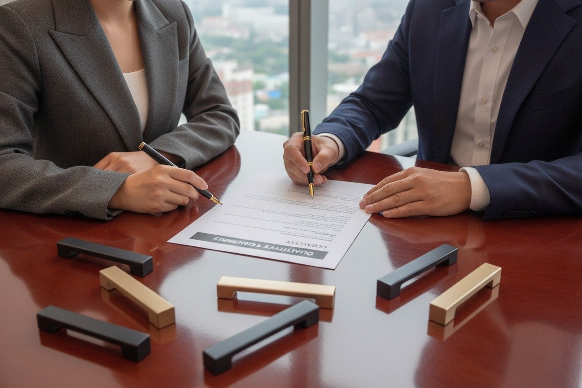 How Should I Sign a Formal Purchase Contract with a Supplier When Sourcing Aluminum Furniture Handles to Protect My Rights and Interests?