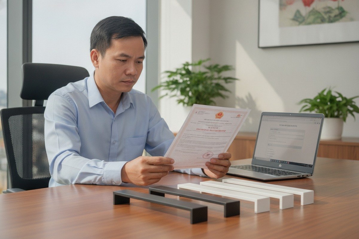 Vietnam Customs Clearance Process Clearing Chinese aluminum furniture handles through Vietnam customs with standard business registration and declarations (ID#2)