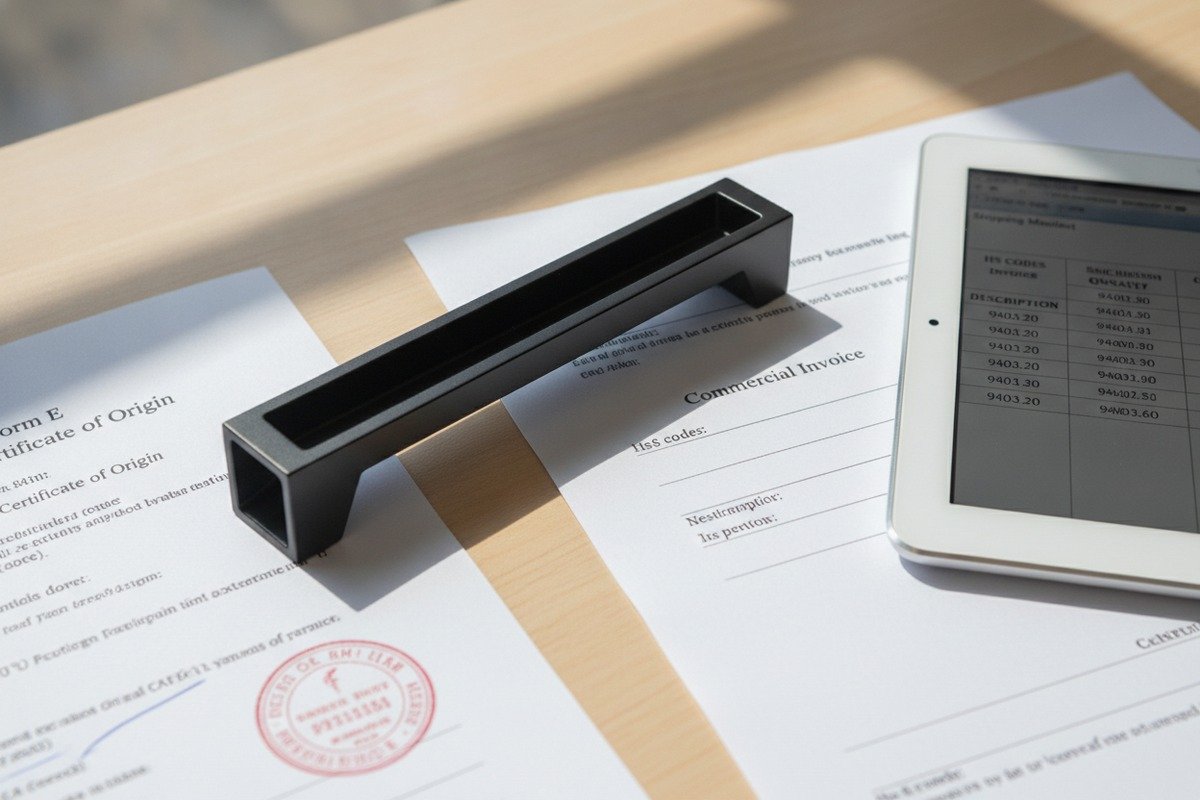 Required CAFTA Documentation Essential documents like Form E for claiming CAFTA tariff exemptions on aluminum handles (ID#2)