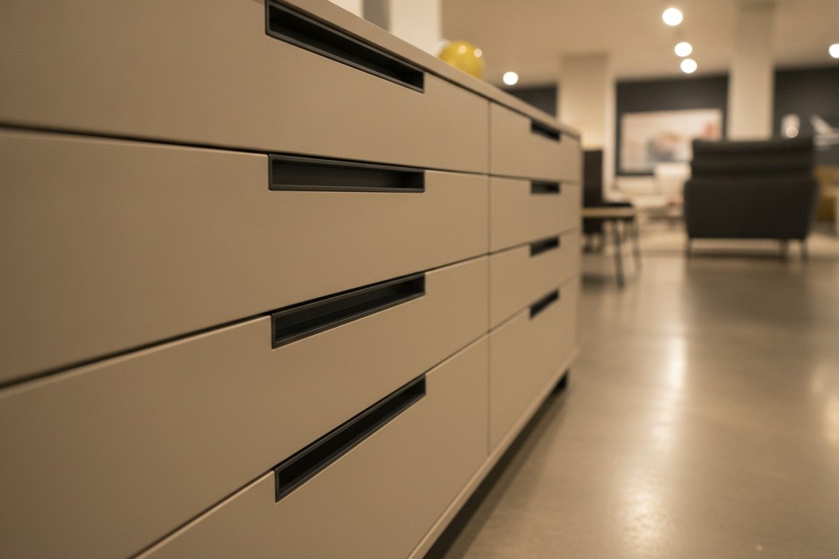 Aluminum Surface Treatment Options Anodized and electrophoretic coated aluminum cabinet handles for corrosion resistance in humid environments (ID#4)