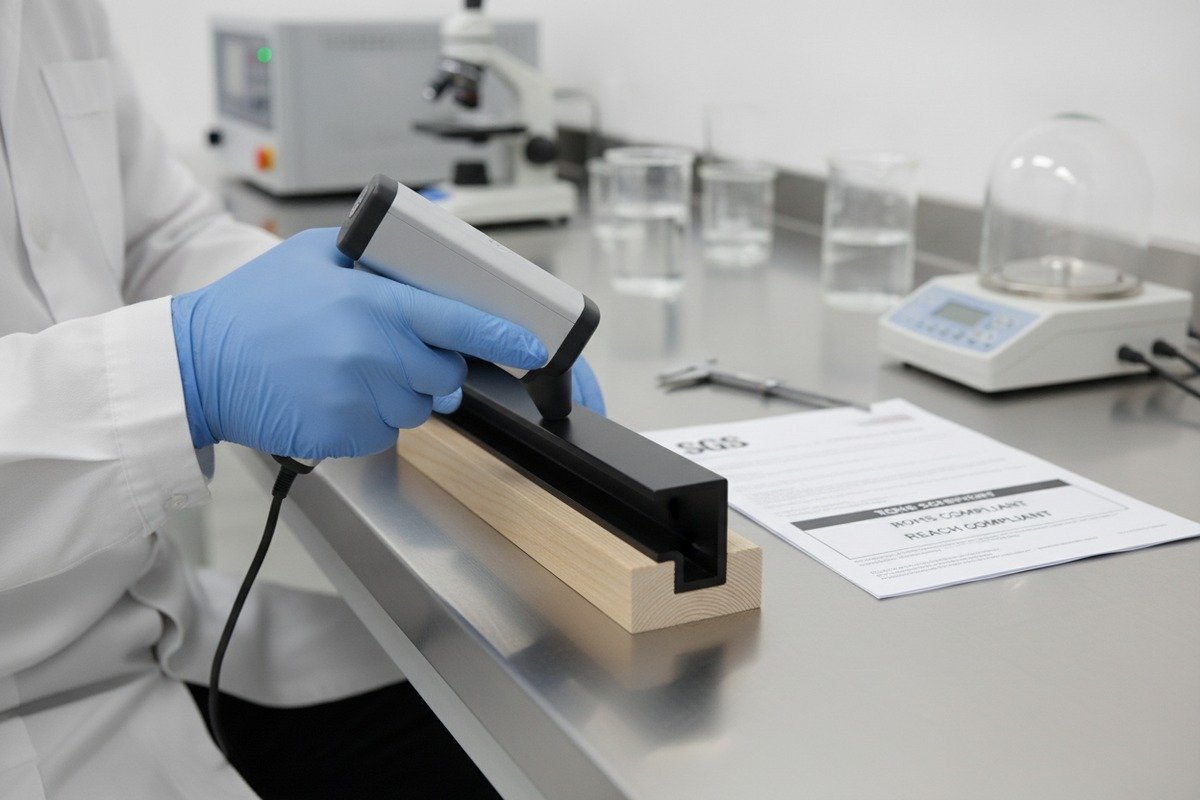 RoHS and REACH Compliance Verifying RoHS and REACH compliance for aluminum handles with third-party lab test reports (ID#2)