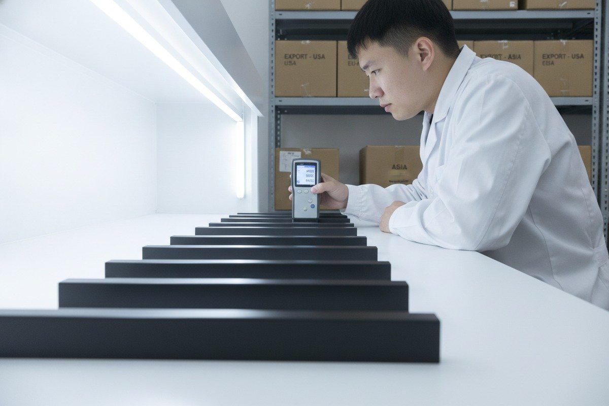 Checking real-time stock for aluminum handles to ensure forty-eight hour shipping fulfillment (ID#5)