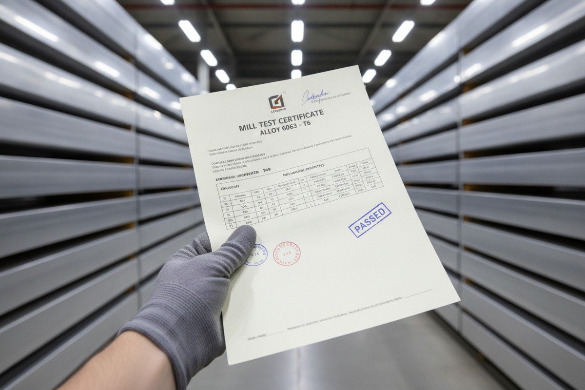 Verifying aluminum handle manufacturer supply chain through mill test certificates and traceability records (ID#2)