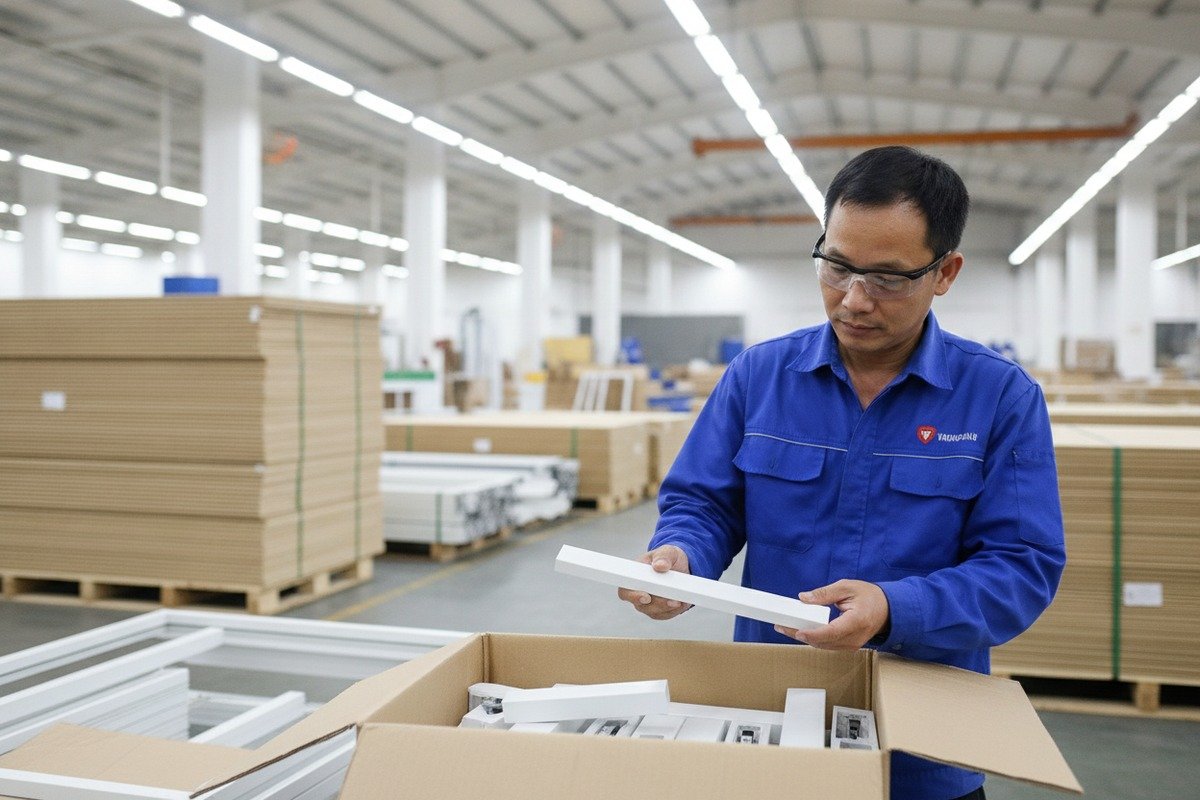Hidden costs including packaging and local handling for total landed cost of aluminum handles (ID#5)
