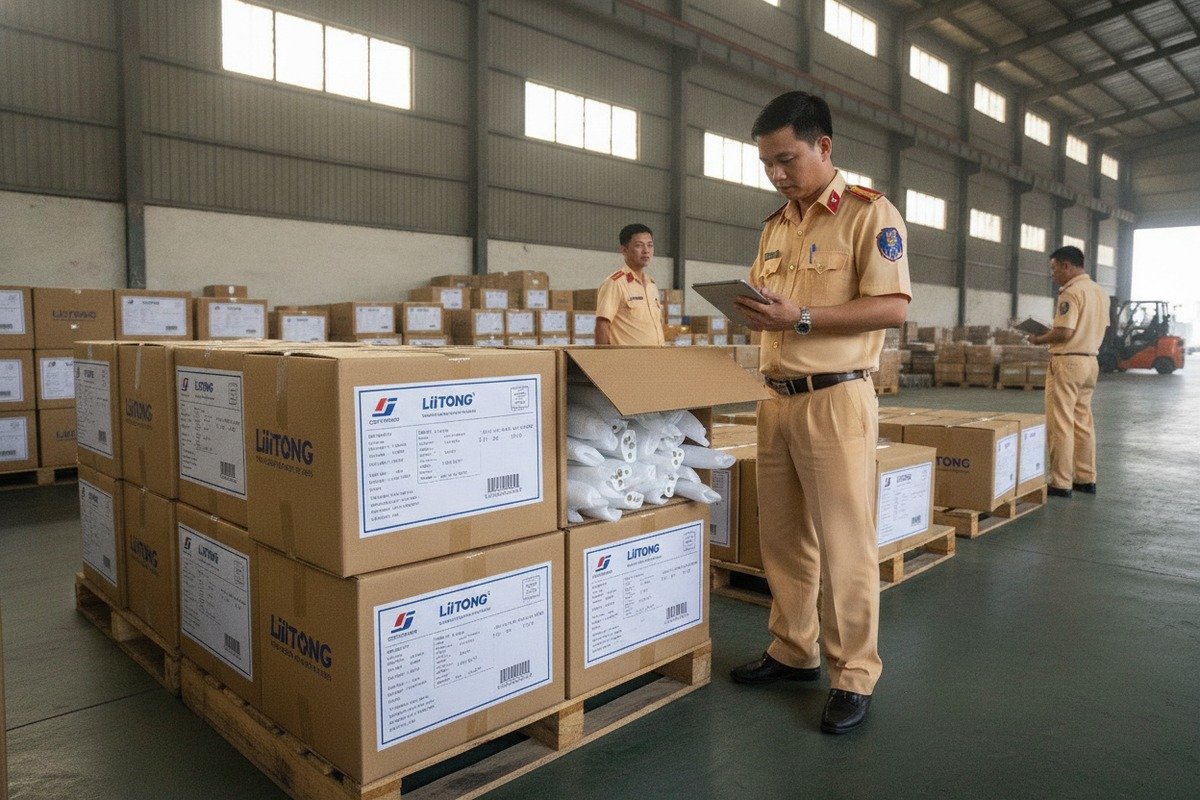 Vietnamese Product Label Details Technical details and safety precautions on Vietnamese product labels for aluminum hardware (ID#3)