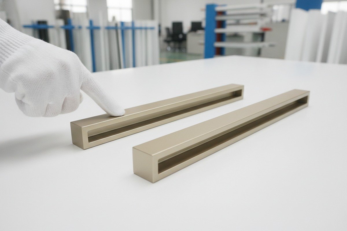 When Sourcing Aluminum Furniture Handles, How Can I Determine if the Color Variation Is Within an Acceptable Range?