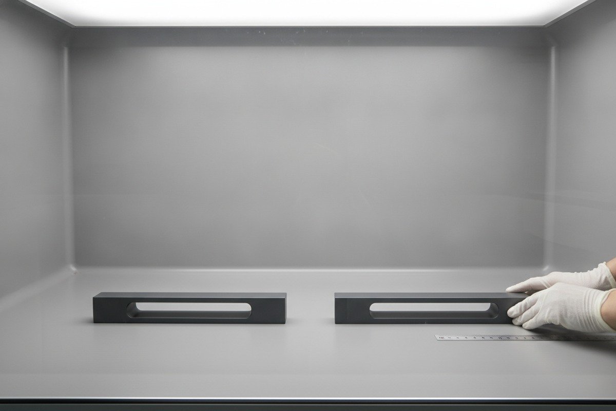 Impact of minor handle color variations on the quality of custom cabinetry projects (ID#5)