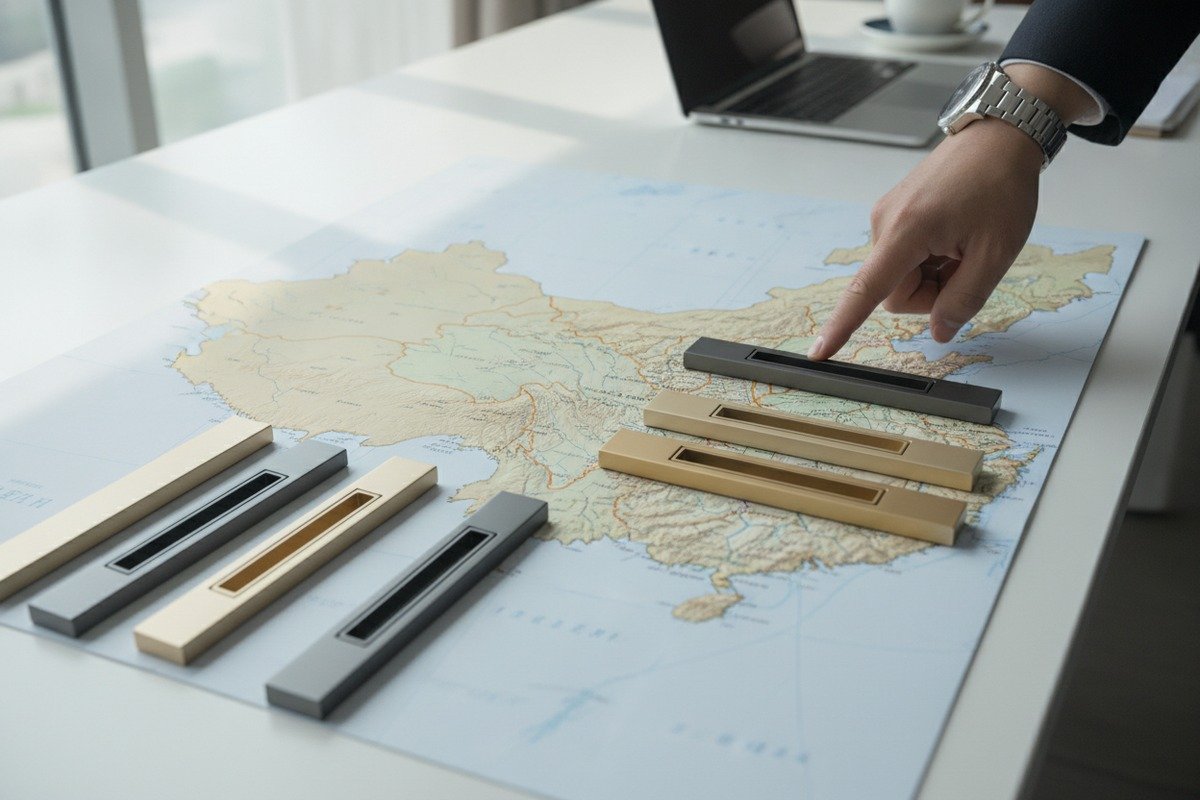 When Sourcing Aluminum Furniture Handles, How Can I Understand the Distribution of China’s Major Industrial Clusters, Such as the Differences Between Guangdong and Zhejiang?