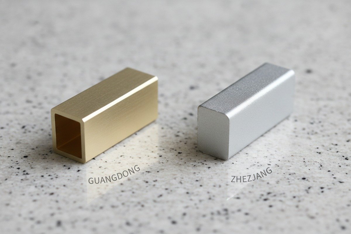 Quality and design differences of aluminum handles from Guangdong and Zhejiang manufacturers (ID#2)