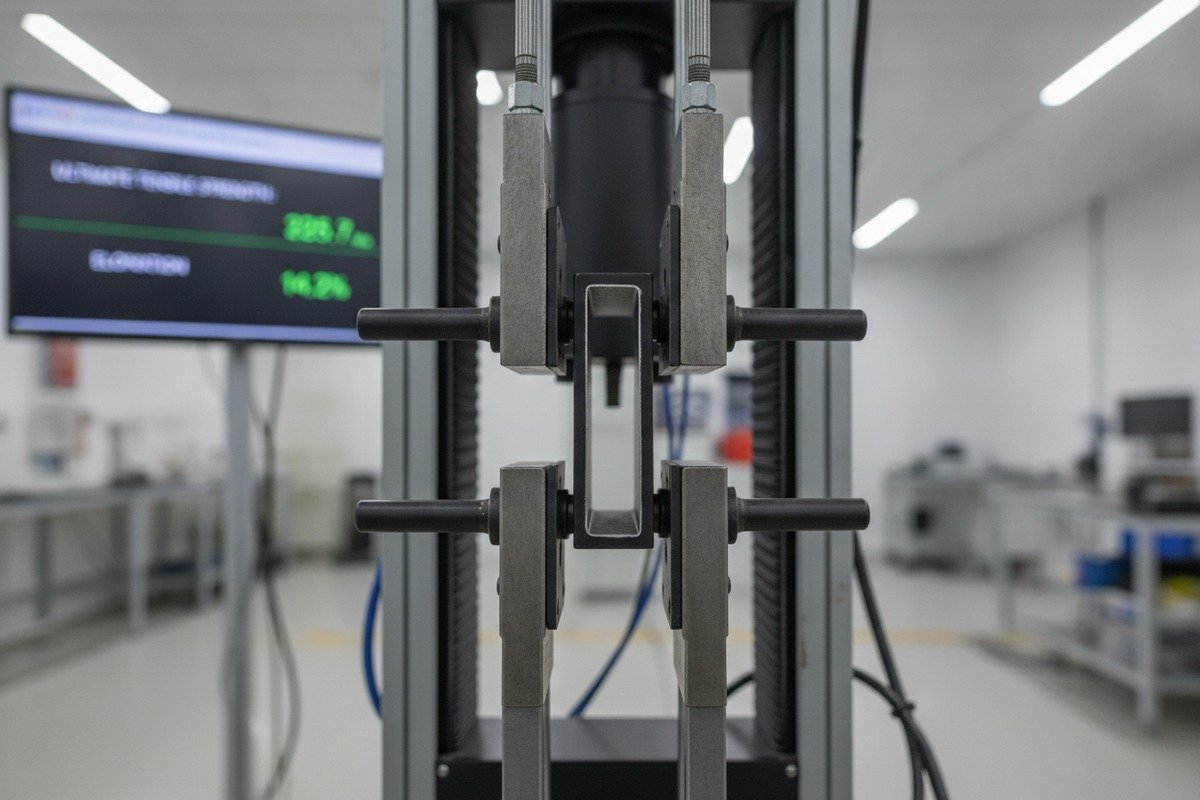 Tensile strength test report for aluminum alloy handles supporting heavy cabinet doors (ID#2)