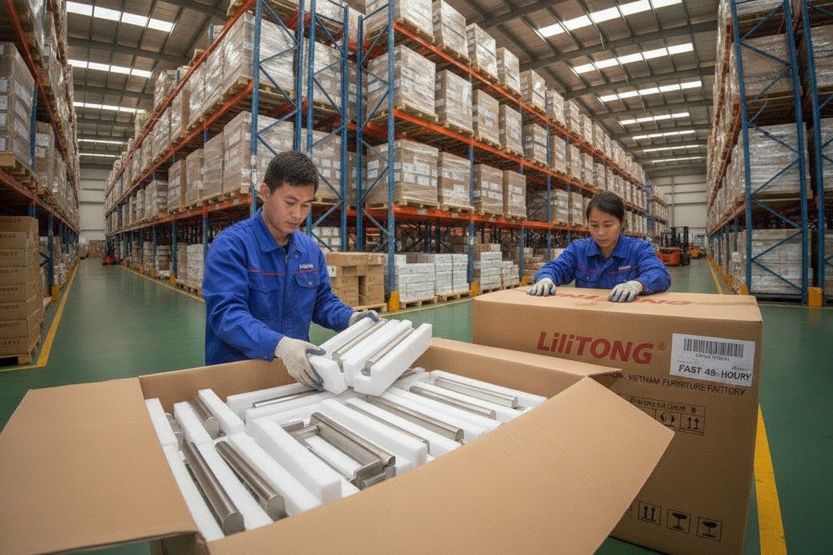 Supplier offering stock samples and rapid custom development for aluminum furniture hardware (ID#5)