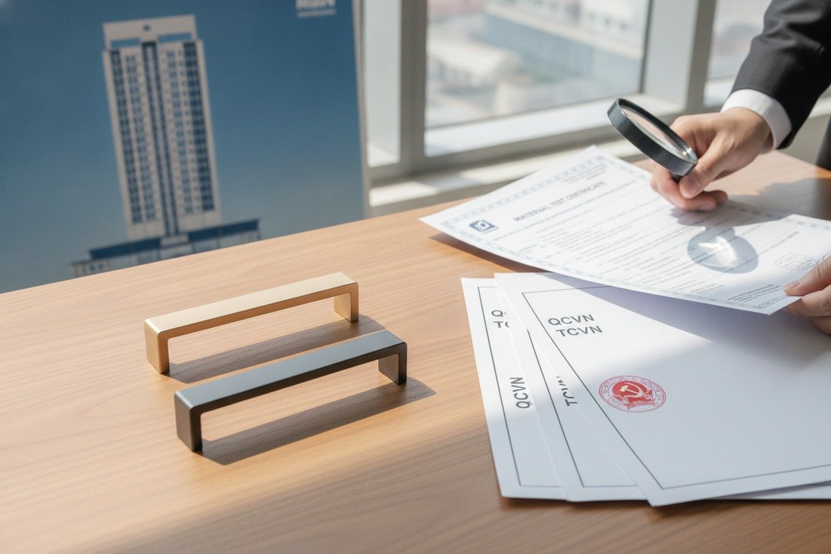 How Can I Ensure That Aluminum Furniture Handles Imported from China Comply with Vietnamese Fire and Building Safety Regulations?