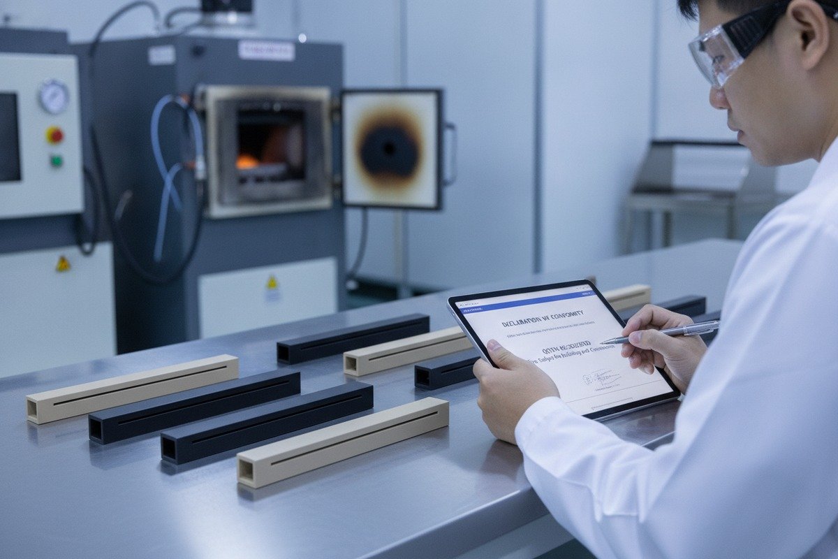 Fire safety certifications and material test reports for Chinese aluminum handle manufacturing (ID#2)