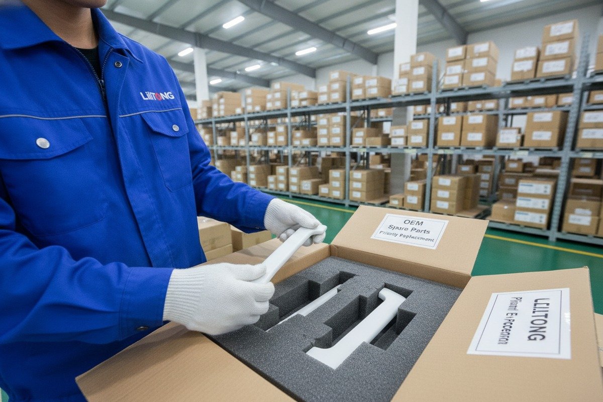 Negotiating after-sales policies and spare parts availability for custom OEM aluminum handle orders (ID#3)