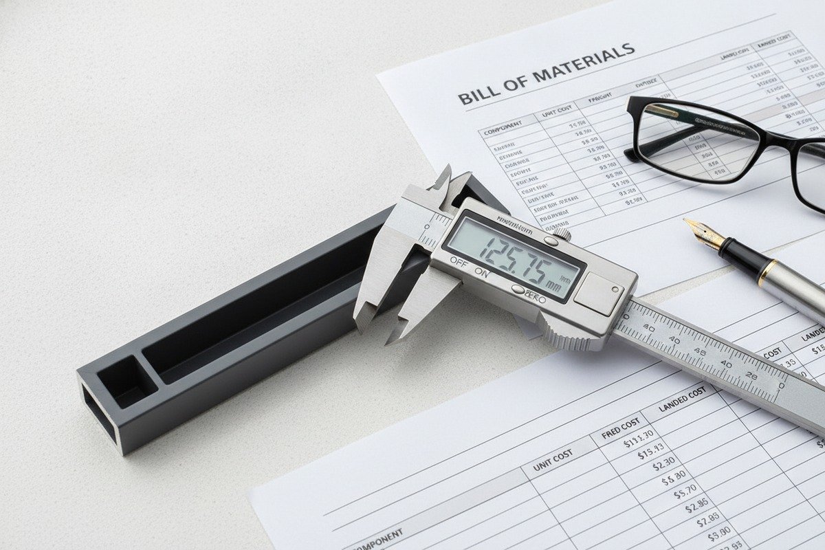Estimating annual expenditure for aluminum handles based on production volume and landed costs (ID#2)
