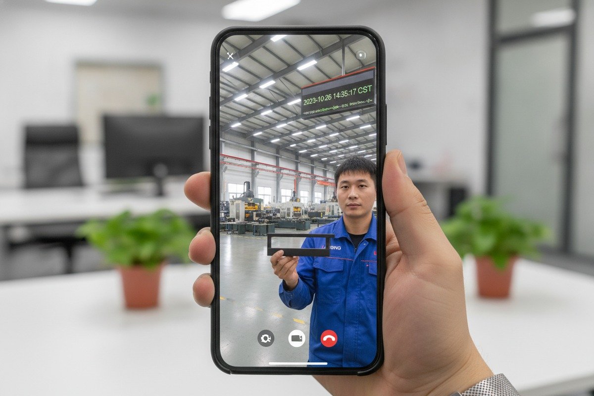 Verifying Chinese aluminum handle factory legitimacy through production videos and business license checks (ID#2)