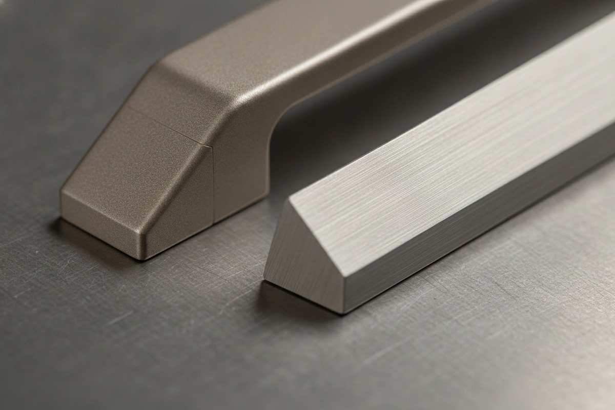 Visual identification of die-cast parting lines versus milled aluminum handle tool marks (ID#2)