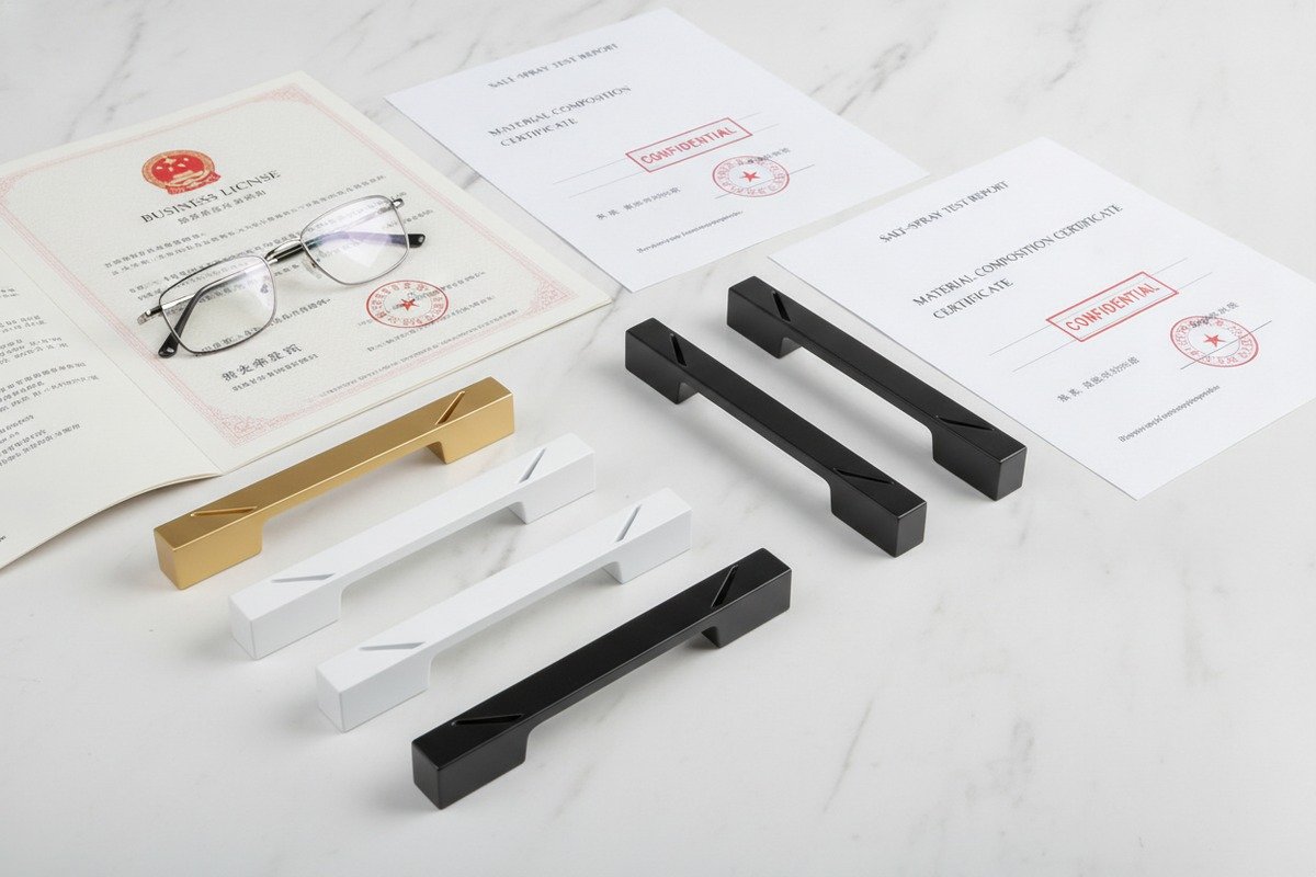 Essential quality certifications and material reports for aluminum handles in Vietnamese e-commerce compliance (ID#2)