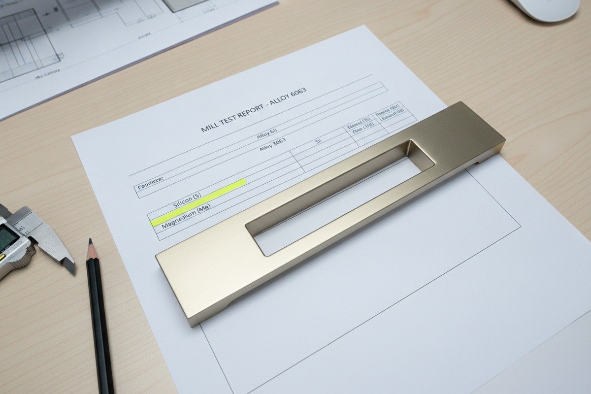 Aluminum Material Purity Certifications Essential material certifications and mill test reports for verifying aluminum purity and recycled content (ID#3)