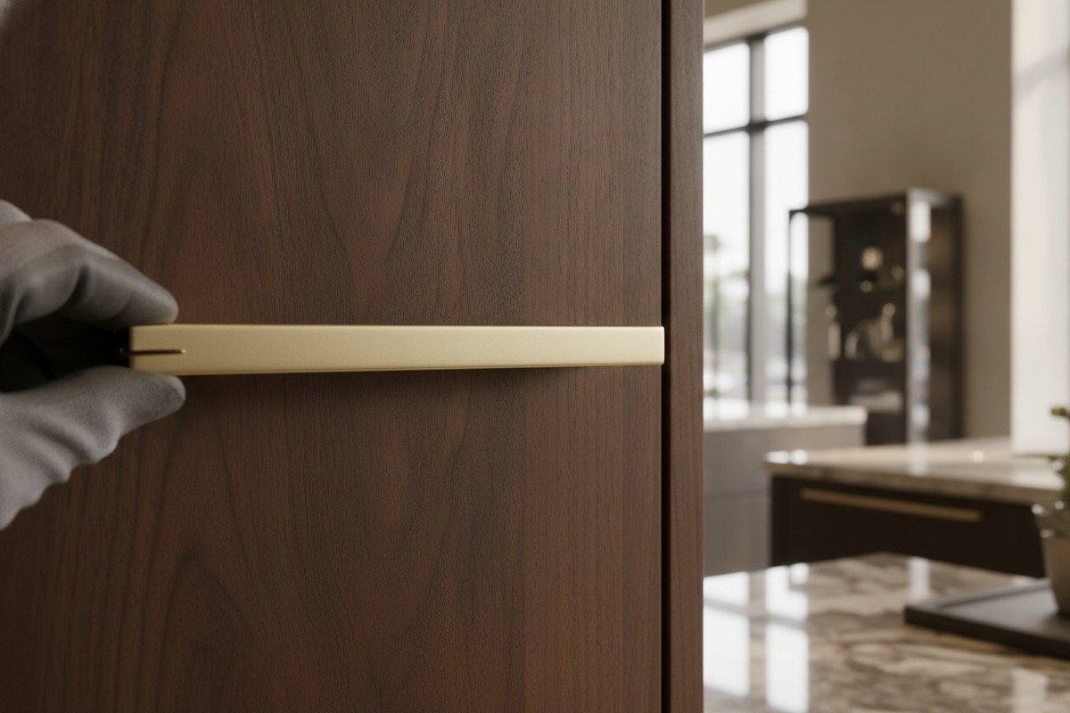 Industry standard dimensional tolerances for flush fit and finish of aluminum furniture handles (ID#2)
