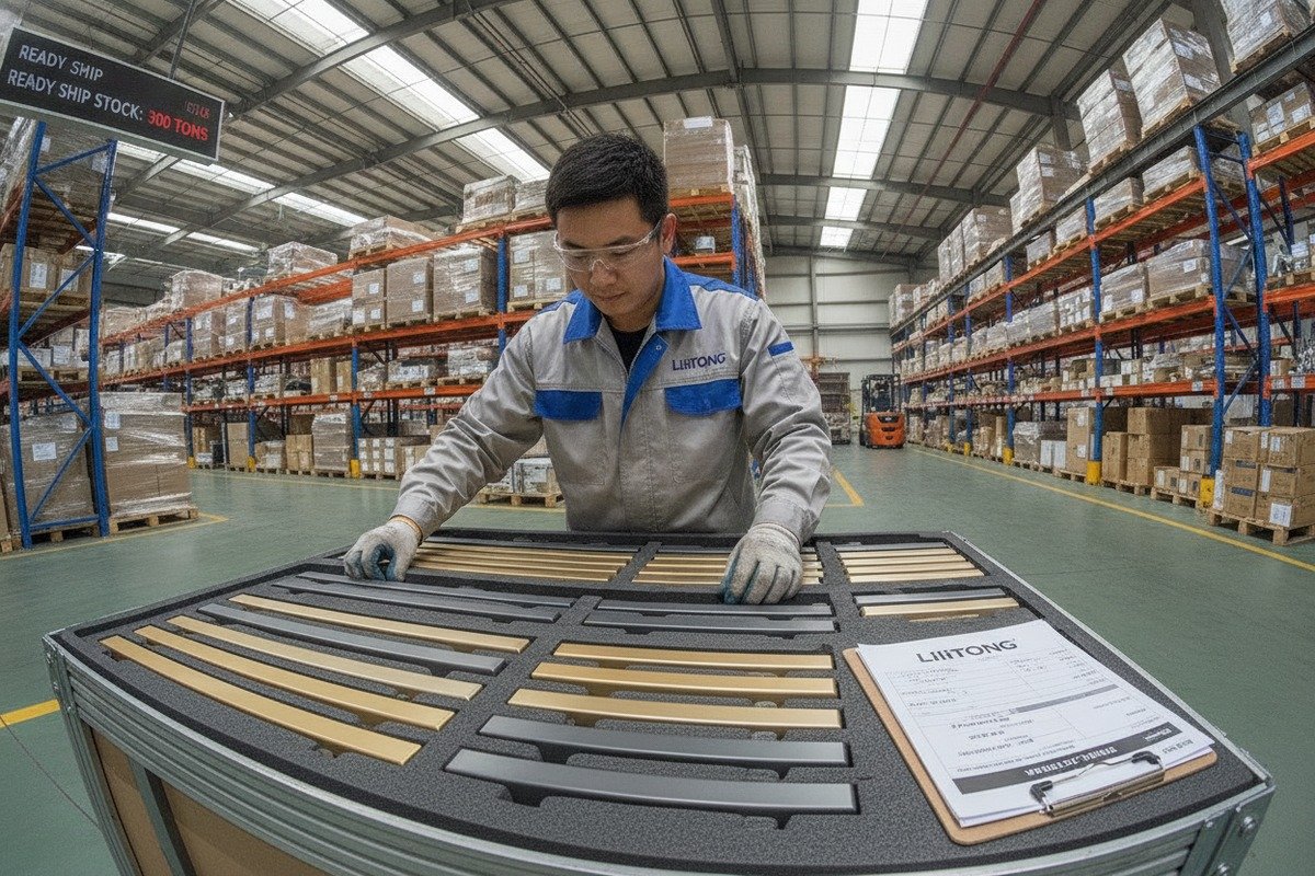 Customization and Texture Options Customization and texture options for OEM aluminum furniture handles using different surface treatments (ID#5)
