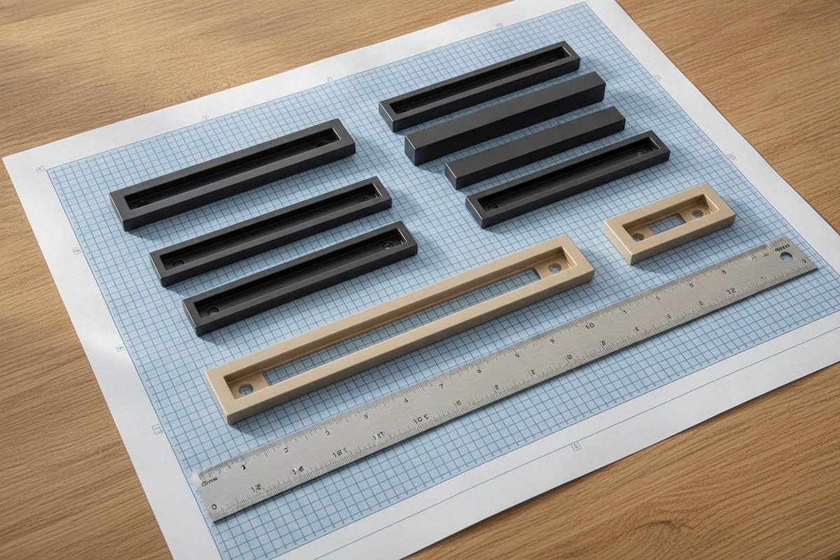 International Hole Spacing Standards Measuring center-to-center hole spacing for international furniture handle standards (ID#2)