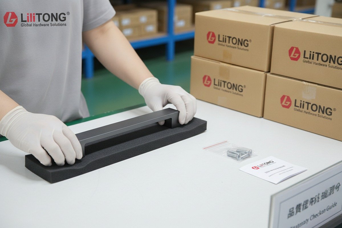 Custom OEM Hole Spacing Custom center-to-center hole spacing for OEM aluminum furniture handle production (ID#4)