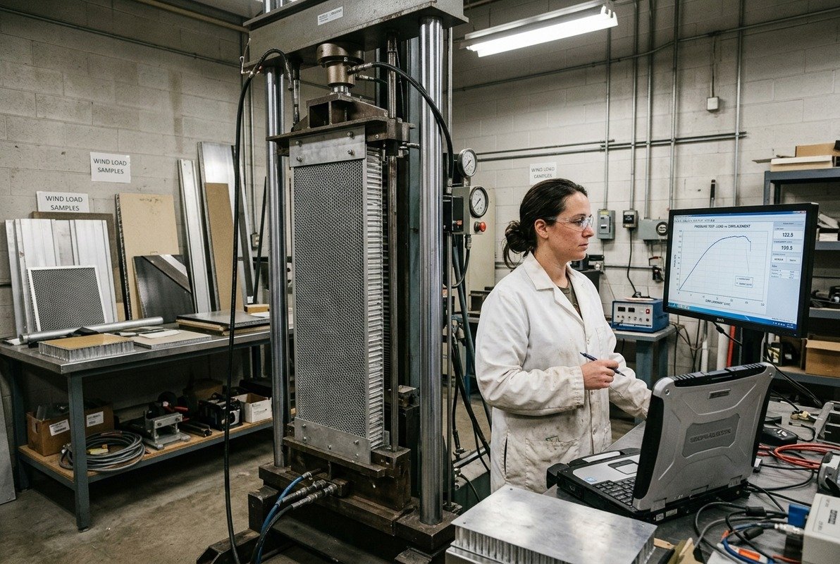 Custom Honeycomb Panel OEM Services Automated production line for custom honeycomb panel dimensions and specialized OEM manufacturing services (ID#4)
