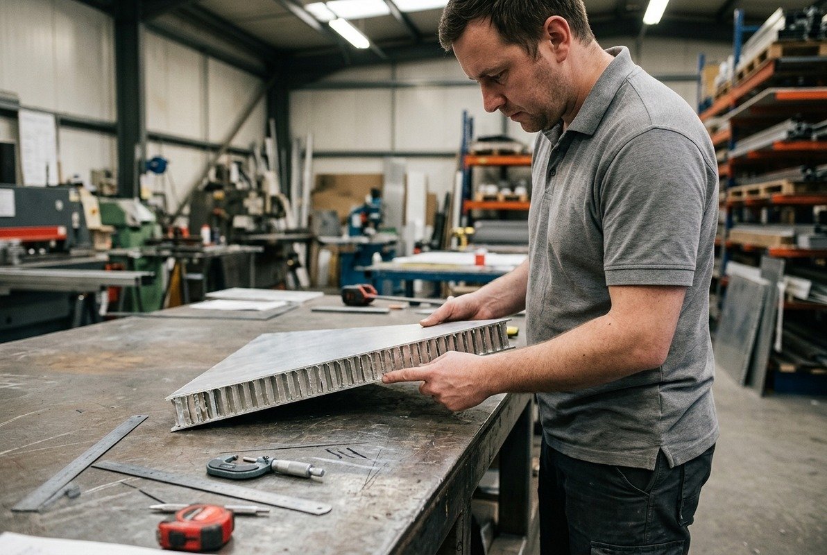 Custom OEM honeycomb panel designs with specific dimensions and surface finishes (ID#3)
